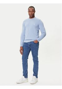 BOSS Sweter Kanovano_S 50527583 Błękitny Regular Fit. Kolor: niebieski. Materiał: bawełna #4