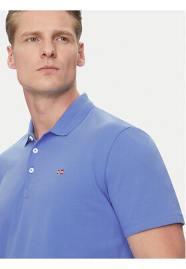 Napapijri Polo Ealis NP0A4H8B Niebieski Regular Fit. Typ kołnierza: polo. Kolor: niebieski. Materiał: bawełna