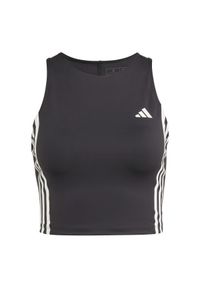 Adidas - Damski tank top adidas Own the Run 3 Stripes. Kolor: czarny. Materiał: materiał. Sport: bieganie