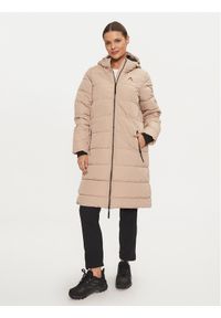 Whistler Płaszcz zimowy Amaret W Long Puffer W234603 Beżowy Regular Fit. Kolor: beżowy. Materiał: syntetyk. Sezon: zima
