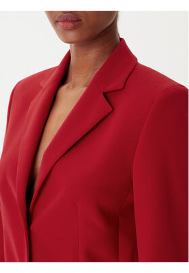 Hugo - HUGO Marynarka Agonia-1 50539976 Czerwony Slim Fit. Kolor: czerwony. Materiał: syntetyk