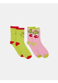 Sinsay - Skarpetki 2 pack Grinch - wielobarwny