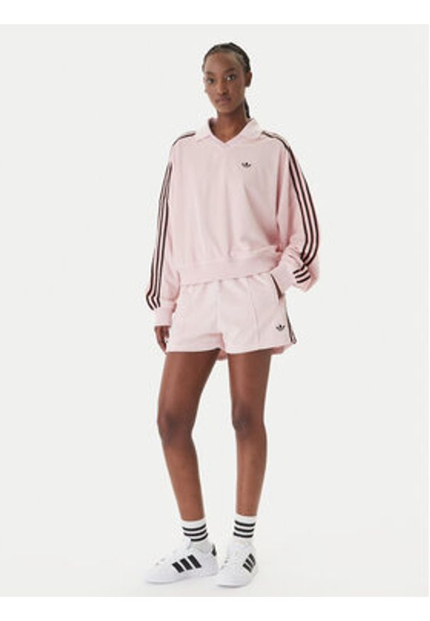 Adidas - adidas Szorty sportowe Terry Towel Firebird KD1396 Różowy Loose Fit. Kolor: różowy. Materiał: bawełna