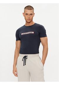 Emporio Armani Underwear T-Shirt 111035 4R517 00135 Granatowy Slim Fit. Kolor: niebieski. Materiał: bawełna