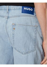 Hugo - HUGO Szorty jeansowe Skate Shorts 50555994 Niebieski Straight Fit. Kolor: niebieski. Materiał: bawełna #4