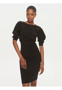 Pinko Sukienka koktajlowa Alda 100541 A1BL Czarny Slim Fit. Kolor: czarny. Materiał: syntetyk, wiskoza. Styl: wizytowy