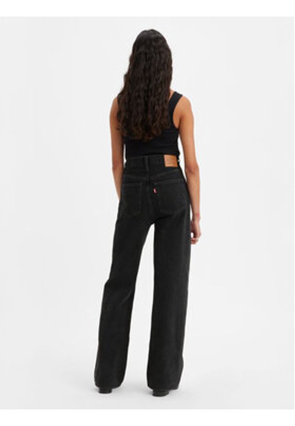 Levi's® Jeansy Ribcage A6081-0001 Czarny Wide Leg. Kolor: czarny