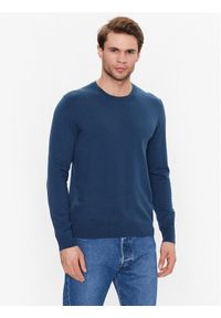 Sisley Sweter 10F2S1C78 Niebieski Regular Fit. Kolor: niebieski. Materiał: bawełna #1