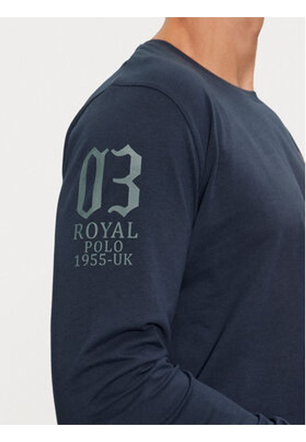 La Martina T-Shirt ZMRG30 JS342 Granatowy Regular Fit. Kolor: niebieski. Materiał: bawełna