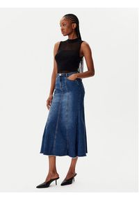 Morgan Spódnica jeansowa 252-JAFTER Niebieski Slim Fit. Kolor: niebieski. Materiał: bawełna #4