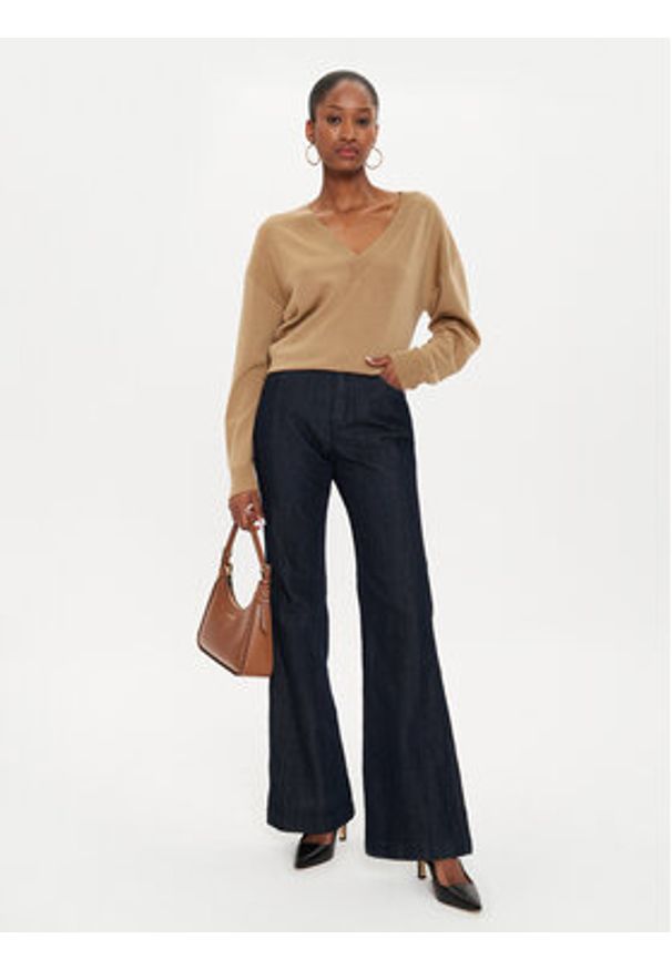 MICHAEL Michael Kors Sweter MT460YB4VR Brązowy Regular Fit. Kolor: brązowy. Materiał: wiskoza