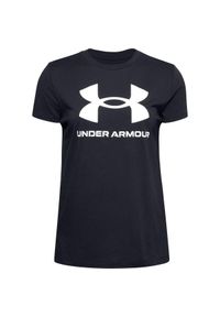 Koszulka damska Under Armour à manches courtes Sportstyle Graphic. Kolor: czarny, wielokolorowy, biały. Sport: fitness #1