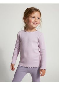 Sinsay - Prążkowana bluzka - fioletowy. Kolor: fioletowy. Materiał: prążkowany #1