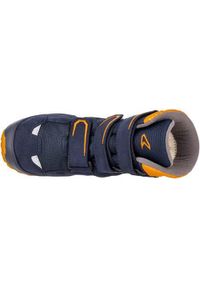 Buty trekkingowe dla dzieci Lowa Milo Evo Gtx Hi Jr. Zapięcie: rzepy. Kolor: niebieski. Materiał: materiał, syntetyk, tkanina. Szerokość cholewki: normalna