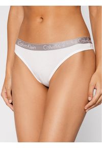 Calvin Klein Underwear Stringi 000QD3539E Biały. Kolor: biały. Materiał: bawełna