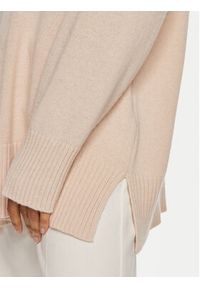 Kontatto Golf 3M0170 Écru Relaxed Fit. Typ kołnierza: golf. Kolor: kremowy. Materiał: syntetyk #4