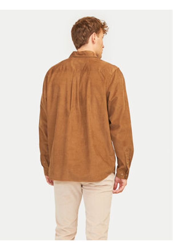 Jack & Jones Koszula Cregent 12260725 Brązowy Comfort Fit. Kolor: brązowy. Materiał: lyocell, bawełna