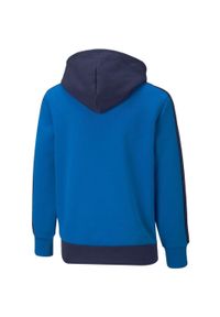 Bluza z kapturem Puma Alpha Hoodie Fl B, Dzieci. Typ kołnierza: kaptur. Kolor: niebieski. Materiał: materiał, bawełna