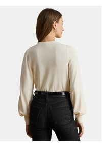 Lauren Ralph Lauren - LAUREN RALPH LAUREN Sweter 200980974002 Beżowy Relaxed Fit. Kolor: beżowy. Materiał: bawełna #3