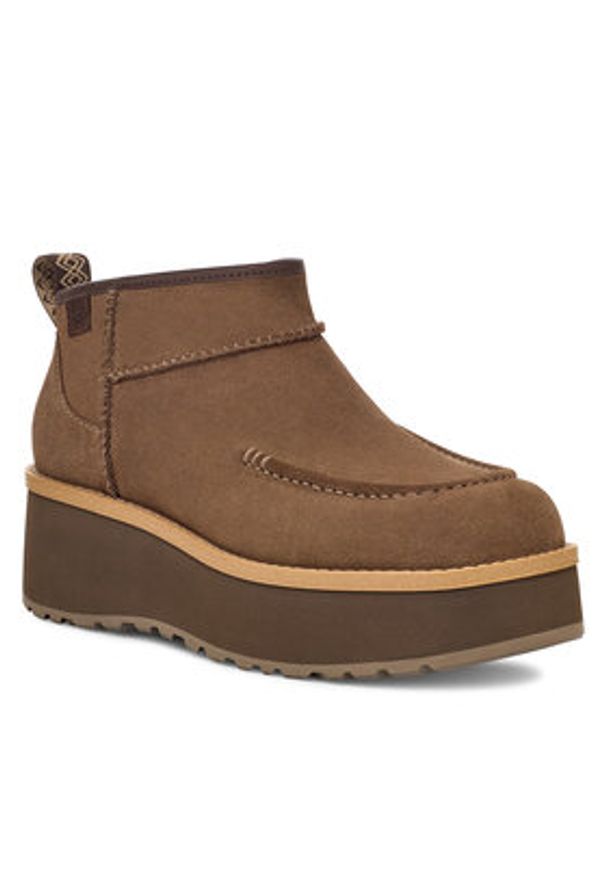 Ugg Botki W Cityfunc Ultra Mini 1158193 Brązowy. Kolor: brązowy. Materiał: skóra