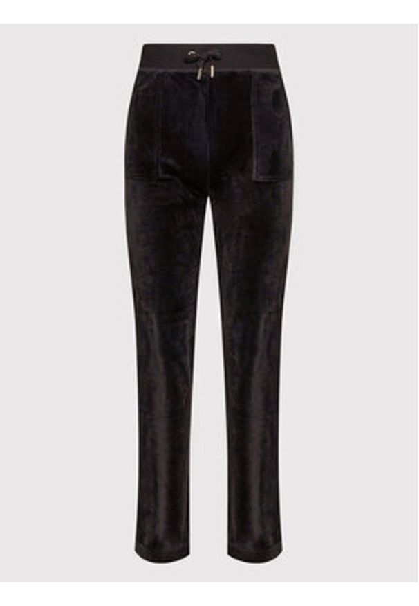 Juicy Couture Spodnie dresowe Del Ray JCAP180 Czarny Regular Fit. Kolor: czarny. Materiał: syntetyk
