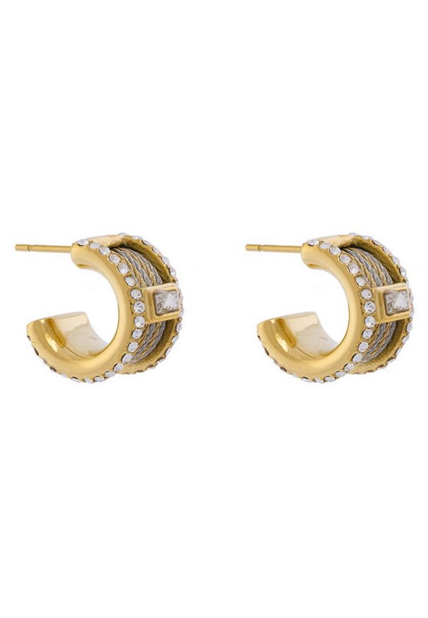 Guess Kolczyki JUBE05 391JW Złoty. Materiał: metalowe. Kolor: złoty