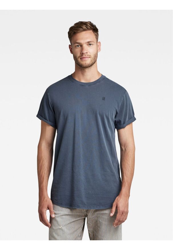 G-Star RAW - G-Star Raw T-Shirt D16396-2653-D418 Niebieski Regular Fit. Kolor: niebieski. Materiał: bawełna