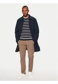 TOMMY HILFIGER - Tommy Hilfiger Płaszcz przejściowy MW0MW37651 Granatowy Regular Fit. Kolor: niebieski. Materiał: syntetyk #4