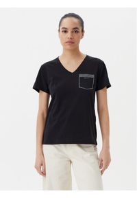 Liu Jo Sport T-Shirt TA5172 JS923 Czarny Regular Fit. Kolor: czarny. Materiał: bawełna. Styl: sportowy