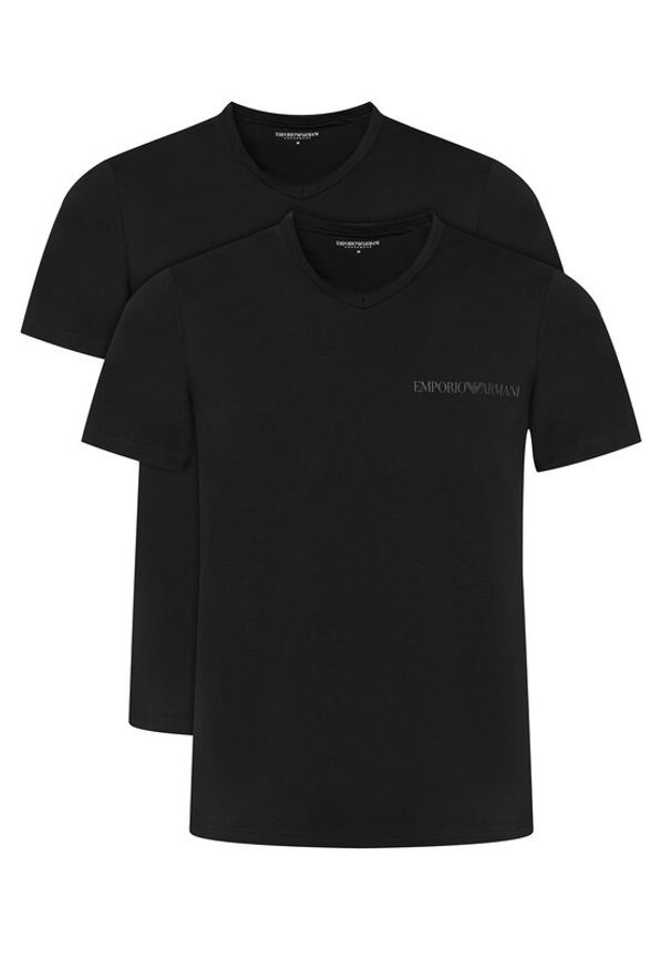 Emporio Armani Underwear Komplet t-shirtów EM000392 AF10779 MC108 Czarny Regular Fit. Kolor: czarny. Materiał: bawełna