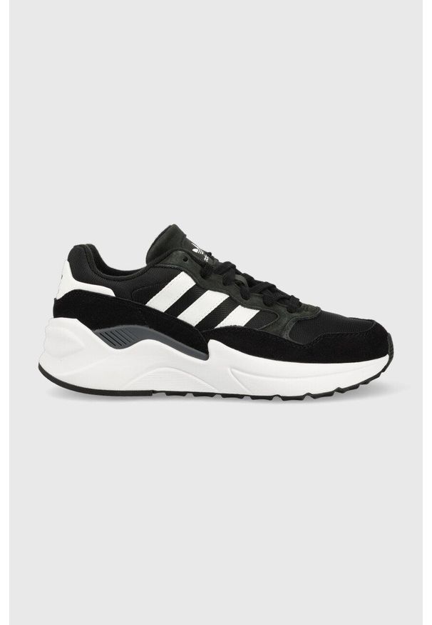 adidas Originals sneakersy RETROPY kolor czarny GY6822-BLK/WHT. Nosek buta: okrągły. Zapięcie: sznurówki. Kolor: czarny. Materiał: materiał, guma