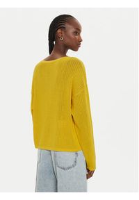 Sisley Sweter 17Q3M104X Żółty Regular Fit. Kolor: żółty. Materiał: wiskoza #3