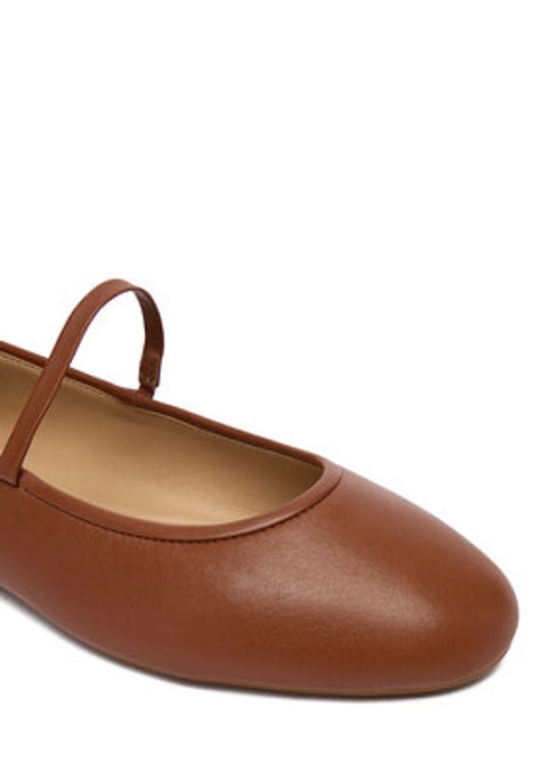 Lauren Ralph Lauren - LAUREN RALPH LAUREN Baleriny 802977874002 Brązowy. Kolor: brązowy. Materiał: skóra