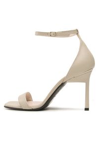 Calvin Klein Sandały Geo Stiletto Sandal 90Hh HW0HW01610 Beżowy. Kolor: beżowy. Materiał: skóra #3