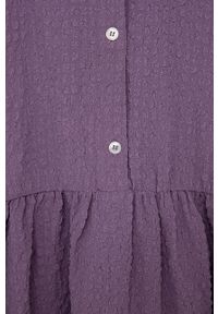 Kids Only sukienka dziecięca kolor fioletowy mini rozkloszowana. Kolor: fioletowy. Materiał: tkanina. Długość rękawa: krótki rękaw. Typ sukienki: rozkloszowane. Długość: mini #2