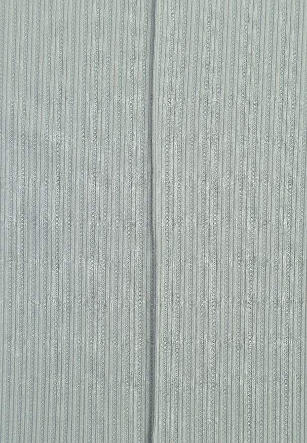 Born2be - Zielone Szerokie Spodnie z Prążkowanej Tkaniny z Wysokim Stanem Sarora. Okazja: na co dzień. Stan: podwyższony. Kolor: zielony. Materiał: tkanina, prążkowany. Wzór: prążki. Styl: casual