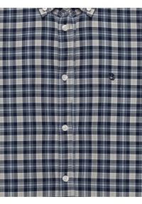 Big-Star - Koszula męska bawełniana w kratę granatowa Gibbineros 402. Typ kołnierza: kołnierzyk klasyczny. Kolor: niebieski. Materiał: bawełna. Wzór: haft, kratka, gładki. Styl: klasyczny #2