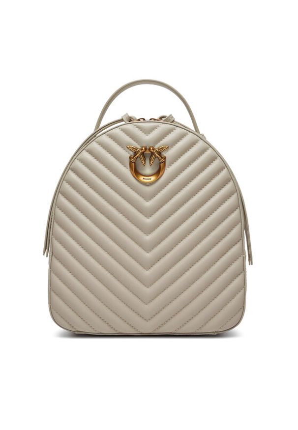 Pinko Plecak Love Click Classic Backpack . PE 24 PLTT 102530 A1J2 Écru. Materiał: skóra