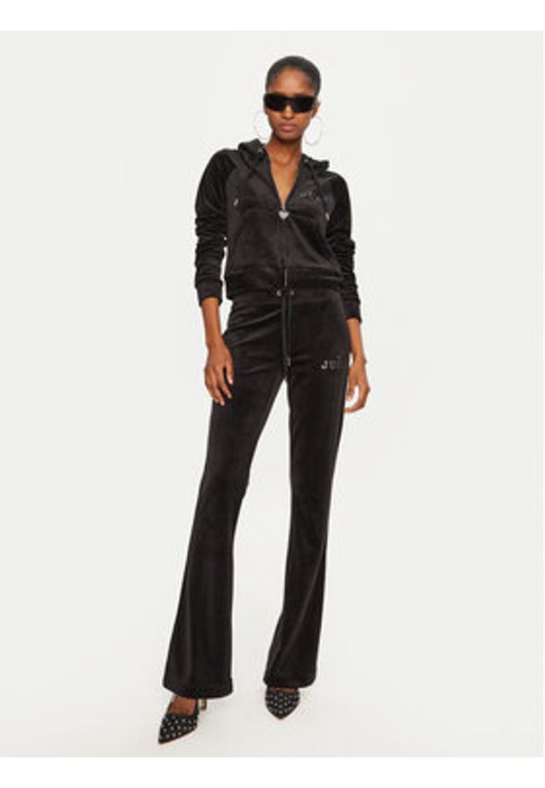 Juicy Couture Spodnie dresowe Regal Lisa JCBBJ224829 Czarny Flare Fit. Kolor: czarny. Materiał: syntetyk