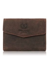 Portfel damski skórzany PAOLO PERUZZI T-35-BR brązowy. Kolor: brązowy. Materiał: skóra #1