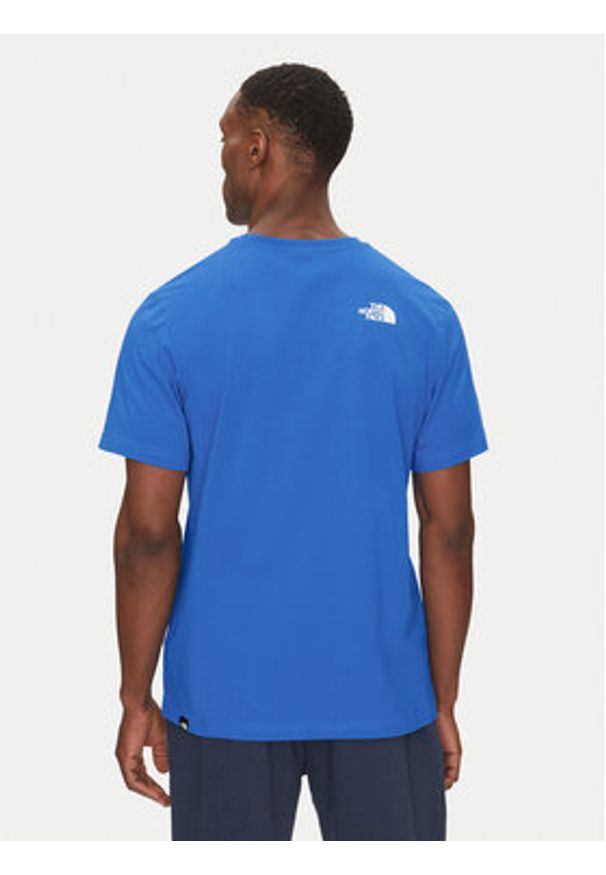 The North Face T-Shirt Simple Dome NF0A87NG Niebieski Regular Fit. Kolor: niebieski. Materiał: syntetyk, bawełna