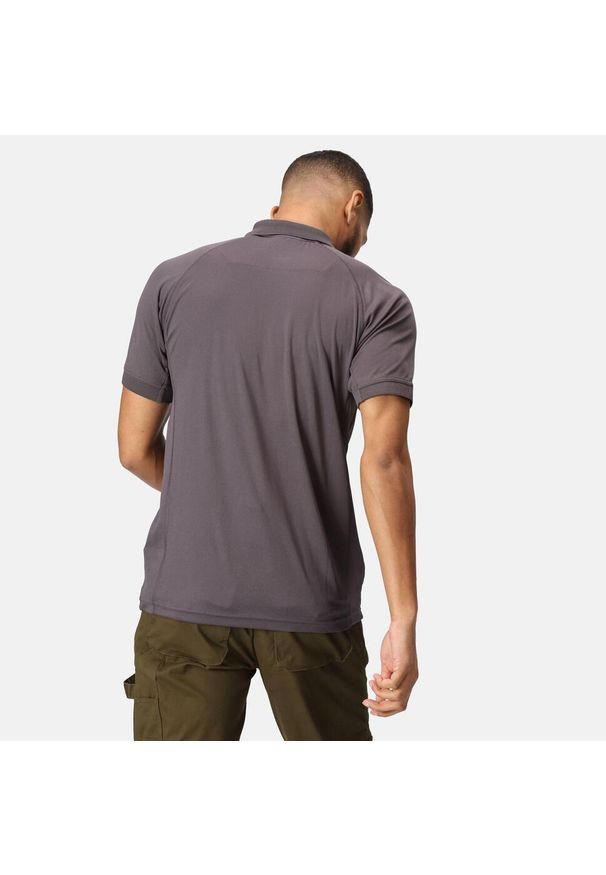 Regatta - Męska koszulka polo Coolweave. Typ kołnierza: polo. Kolor: niebieski