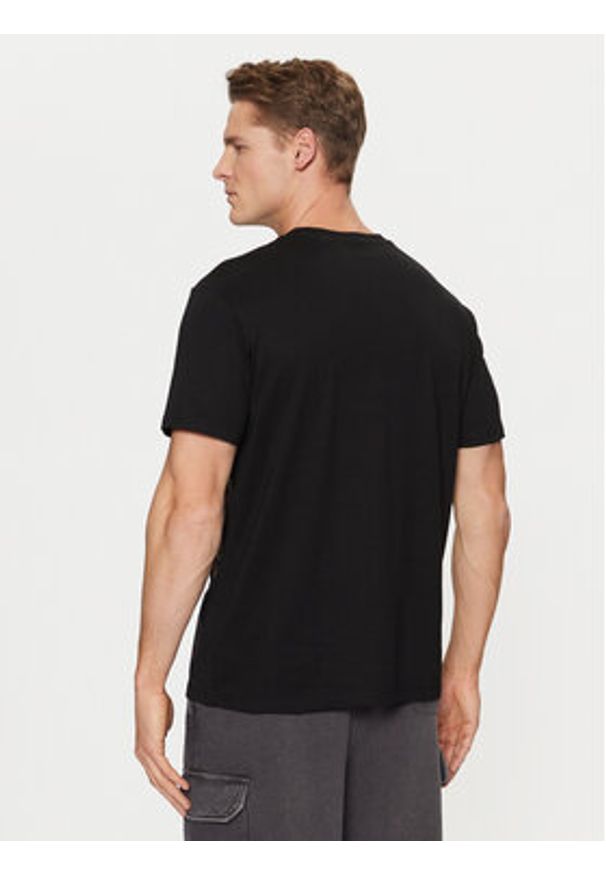 Guess T-Shirt M5RI01 KCHA1 Czarny Regular Fit. Kolor: czarny. Materiał: bawełna