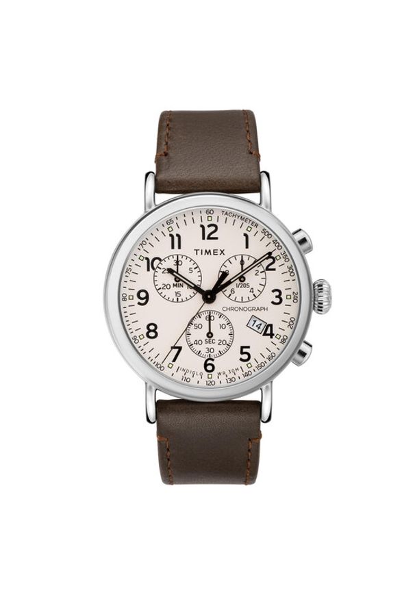 Timex Zegarek Standard TW2T21000 Brązowy. Kolor: brązowy