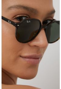 Ray-Ban Okulary przeciwsłoneczne kolor brązowy. Kształt: okrągłe. Kolor: brązowy