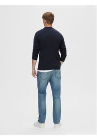 Selected Homme Sweter 16090155 Granatowy Regular Fit. Kolor: niebieski. Materiał: wełna #4