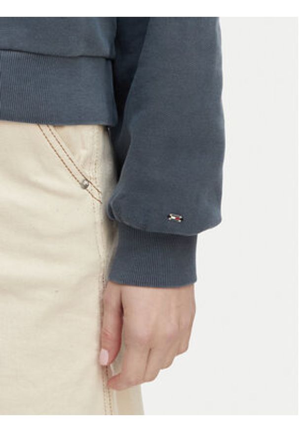 TOMMY HILFIGER - Tommy Hilfiger Bluza Crest Embroidery WW0WW48733 Granatowy Relaxed Fit. Kolor: niebieski. Materiał: bawełna