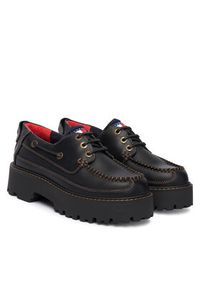 Tommy Jeans Półbuty Archive '01 Boat Shoe Leather EN0EN03003 Czarny. Kolor: czarny. Materiał: skóra #6