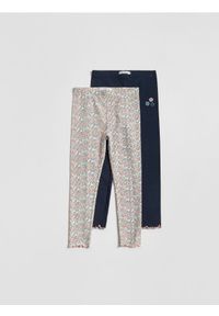 Reserved - Bawełniane legginsy 2 pack - wielobarwny. Materiał: bawełna #1