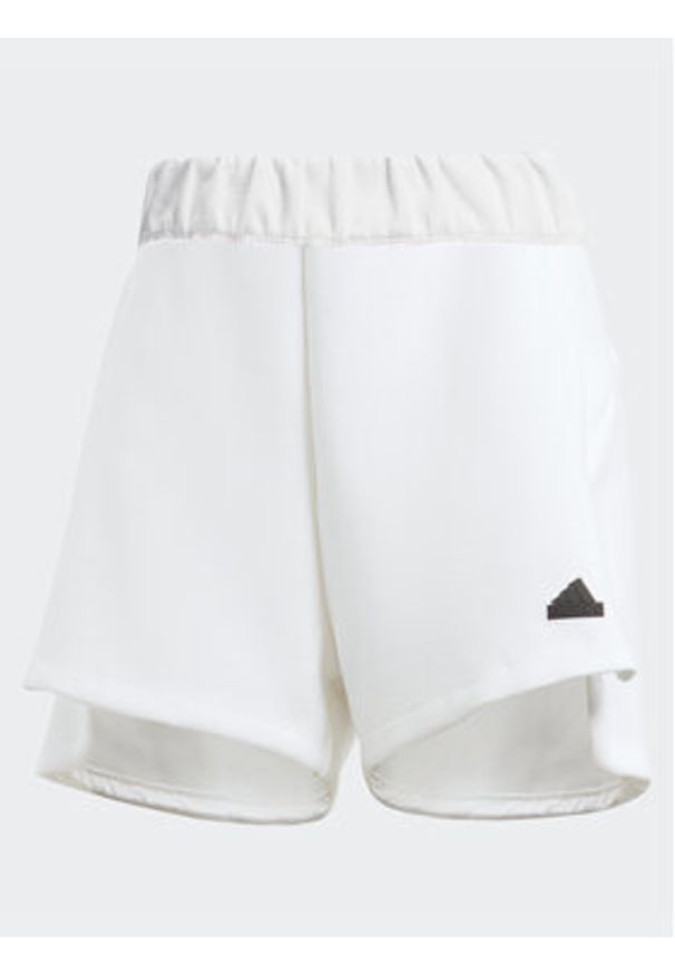 Adidas - adidas Szorty sportowe Z.N.E. IN5149 Biały Loose Fit. Kolor: biały. Materiał: bawełna